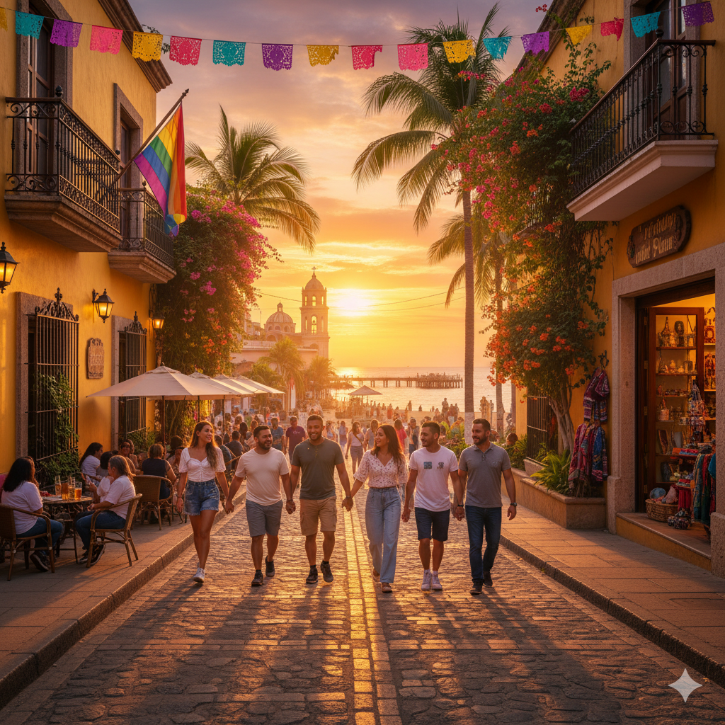 guys walking in address romantic zone top location for living in puerto vallarta
